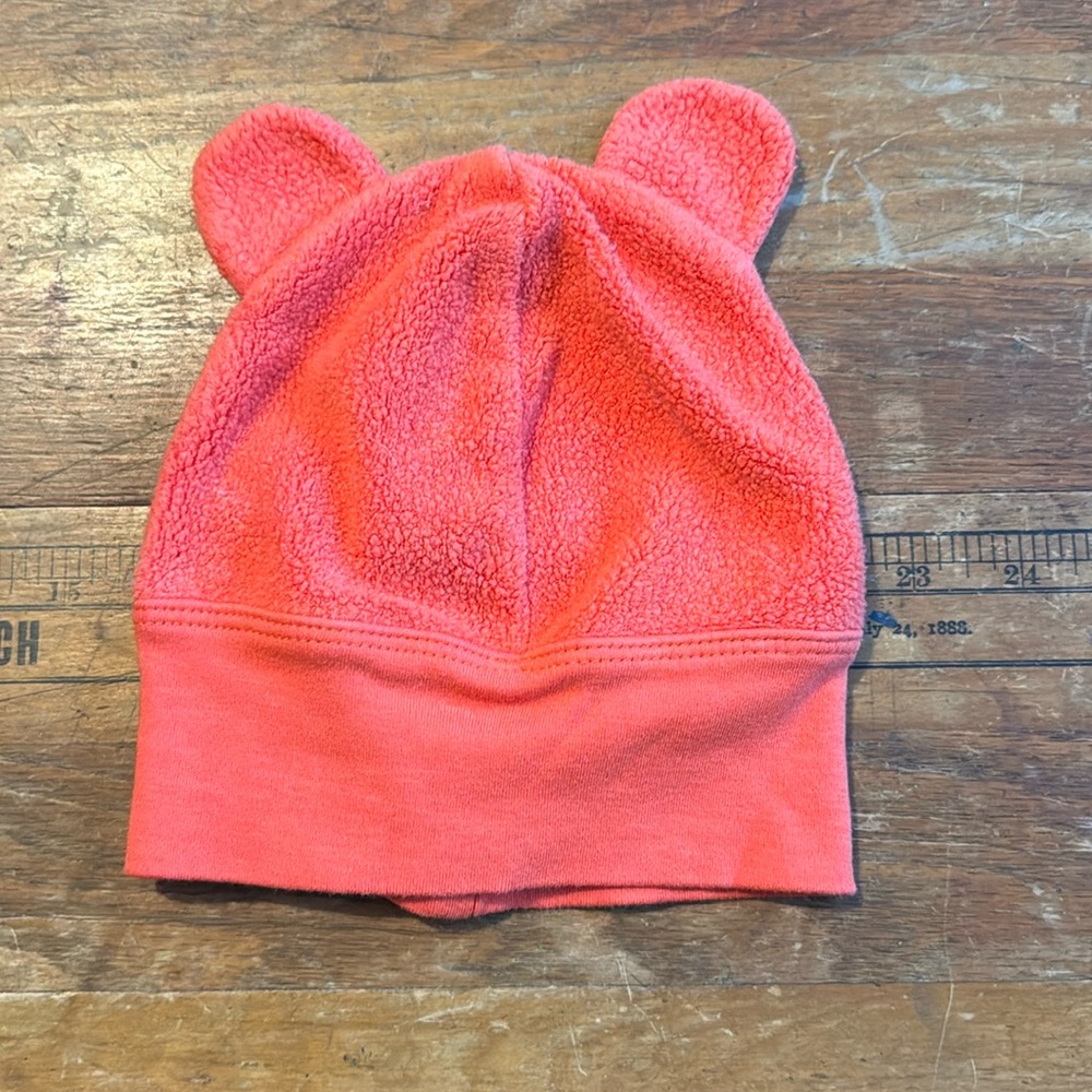 Zutano cozy baby bear hat. CORAL/Orange NWOT